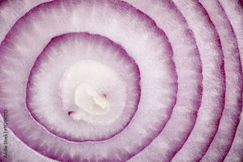Close up view of red onion