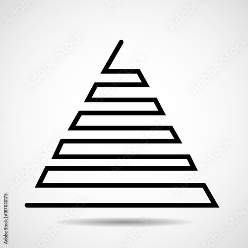 Abstract triangle of line. Vector design element  geometric logo