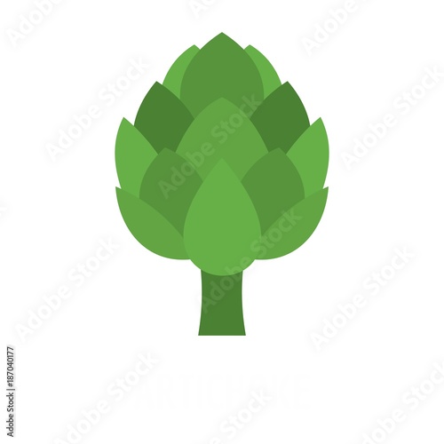 Artichoke icon. Flat illustration of artichoke vector icon isolated on white background