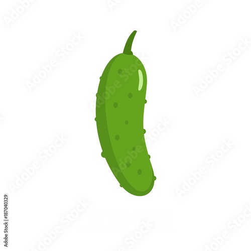 Cucumber icon. Flat illustration of cucumber vector icon isolated on white background