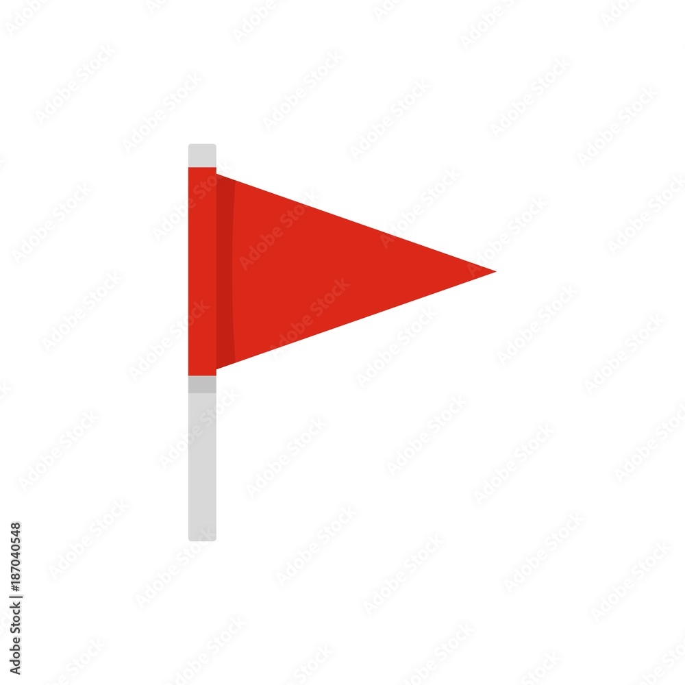 Destination flag icon. Flat illustration of destination flag vector icon isolated on white background