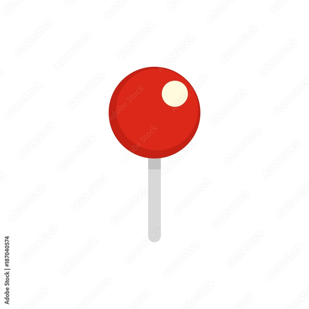 Attachment pin icon. Flat illustration of attachment pin vector icon isolated on white background Attachment pin icon. Flat illustration of attachment pin vector icon isolated on white background