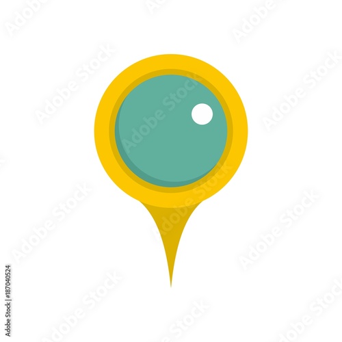 Locate pin icon. Flat illustration of locate pin vector icon isolated on white background