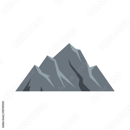 Extreme mountain icon. Flat illustration of extreme mountain vector icon isolated on white background