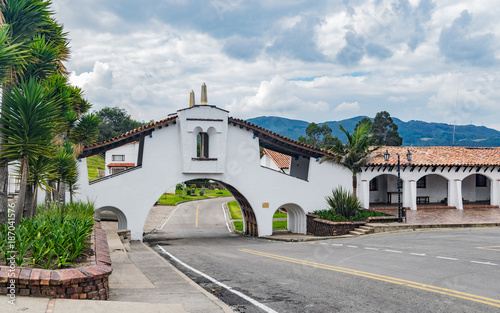 Arch on street in Guatavita photo