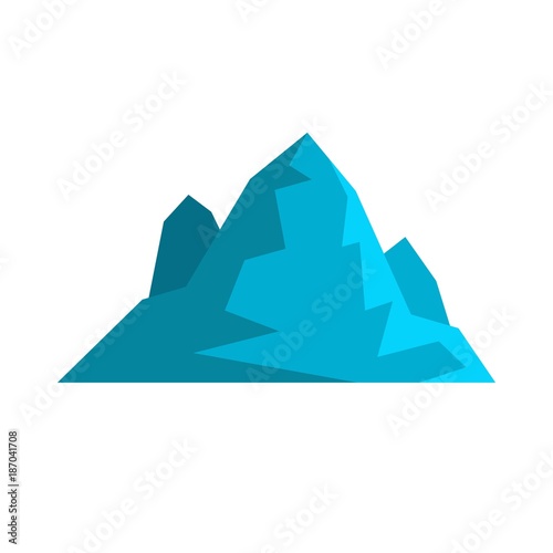 Iceberg icon. Flat illustration of iceberg vector icon isolated on white background