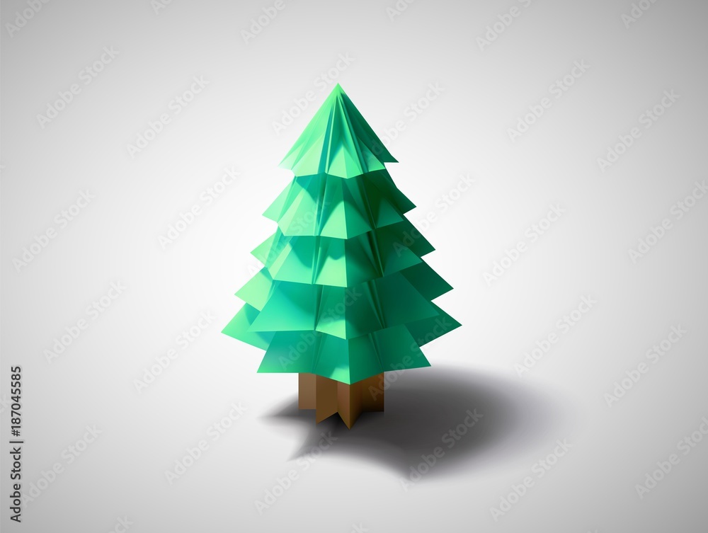 Fototapeta premium paper fir-tree