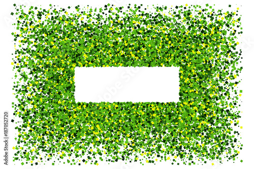 St. Patrick's Day symbol. Green frame isolated on white background. 