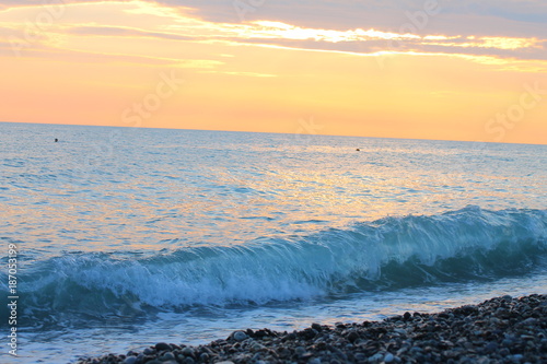 Sunset on the sea