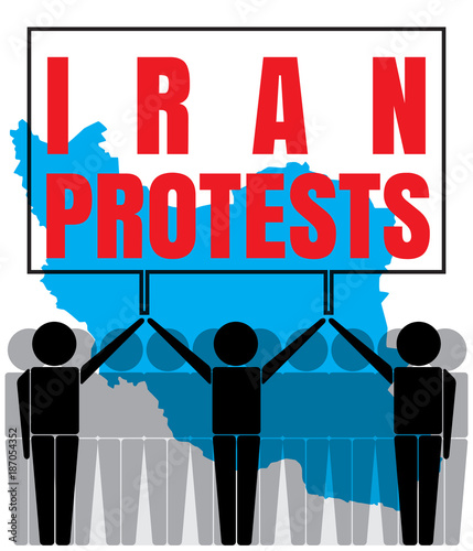 Iran Protests Illustration photo