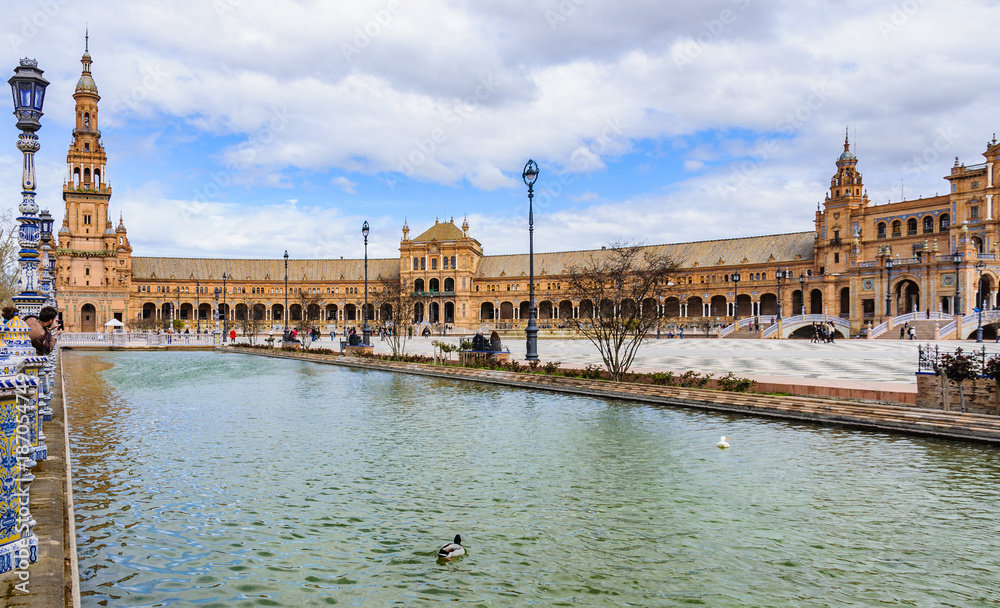 Fototapeta premium Plaza España in Seville, Spain