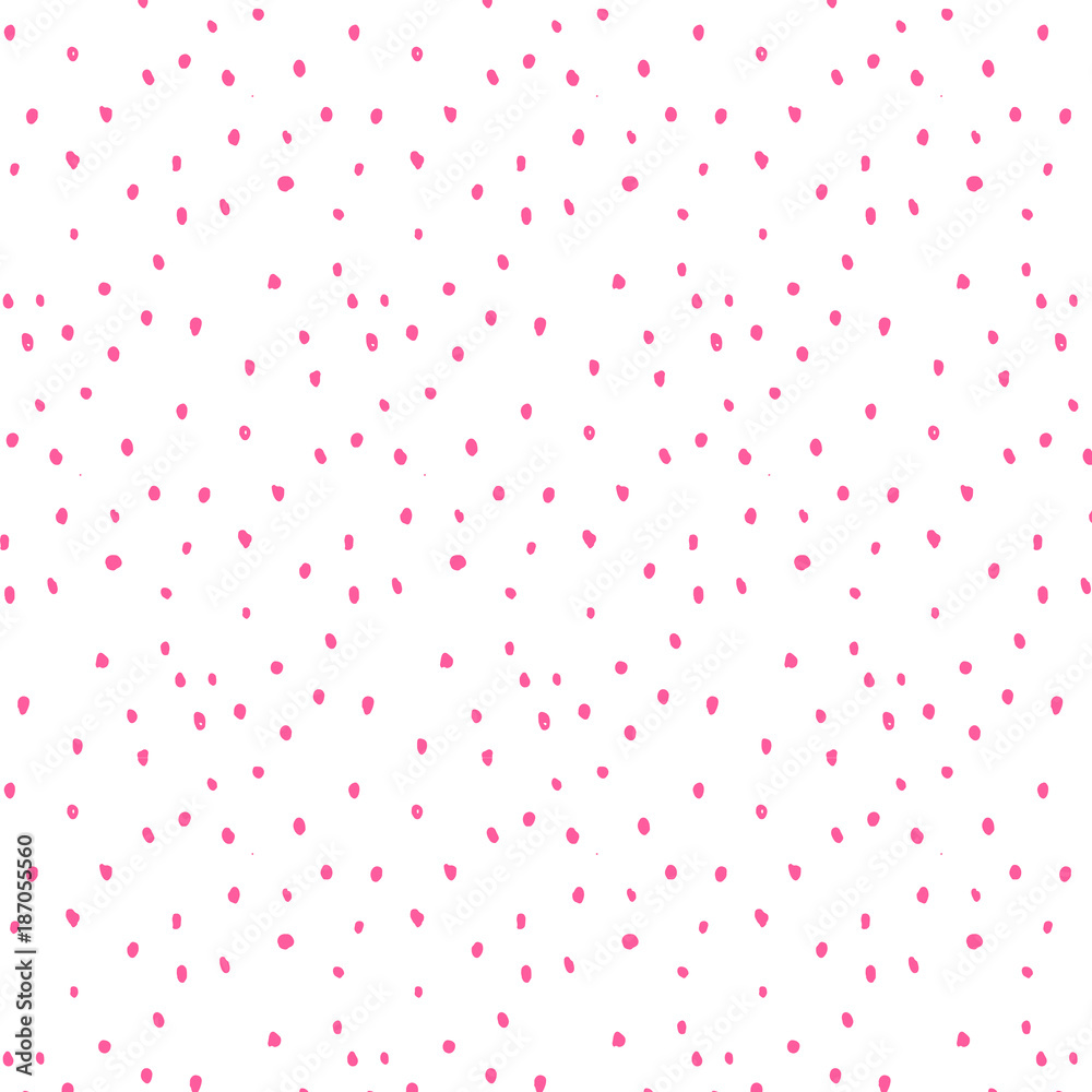 Hand Drawn Seamless Pattern with dot. Great for wedding cards, postcards, bridal invitations, brochures, posters, gift wrapping, wall art, wallpapers, etc.Vector Illustration.