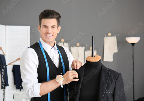 Young man tailoring formal ...