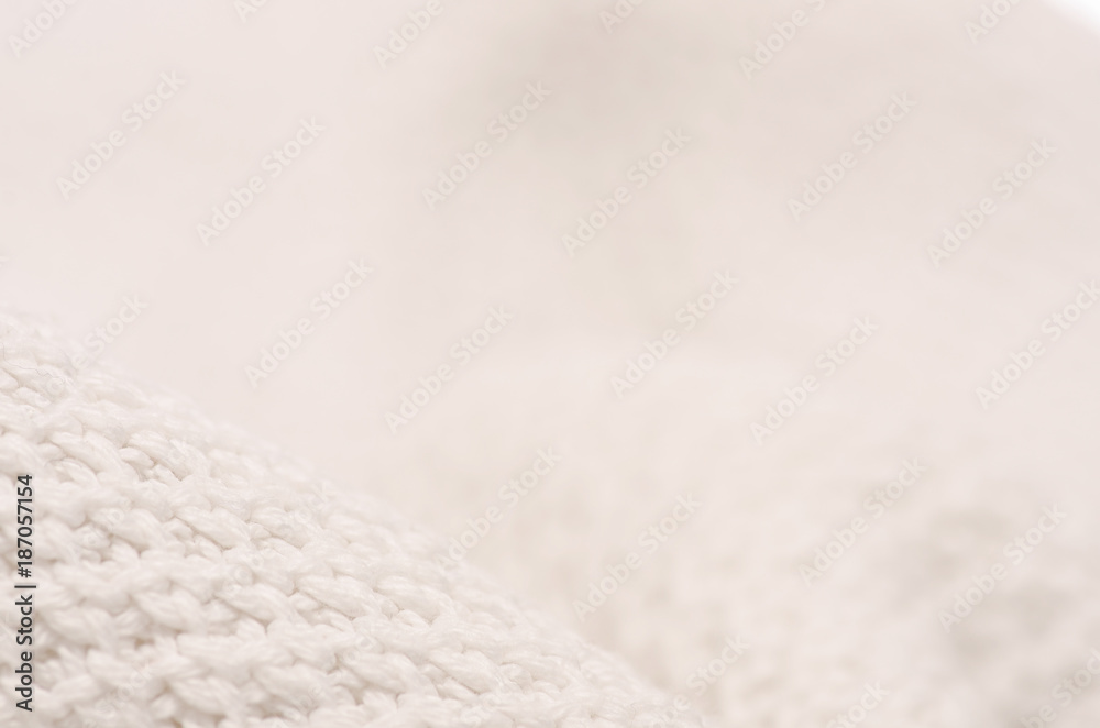 Wool fabric white macro photo Wool fabric white macro photo