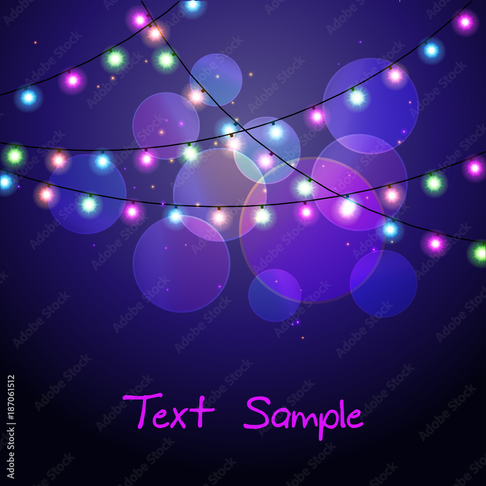 Obraz premium Pied Shine Flare Flash Festive Garlands - Vector Celebratory Radiant Decoration 