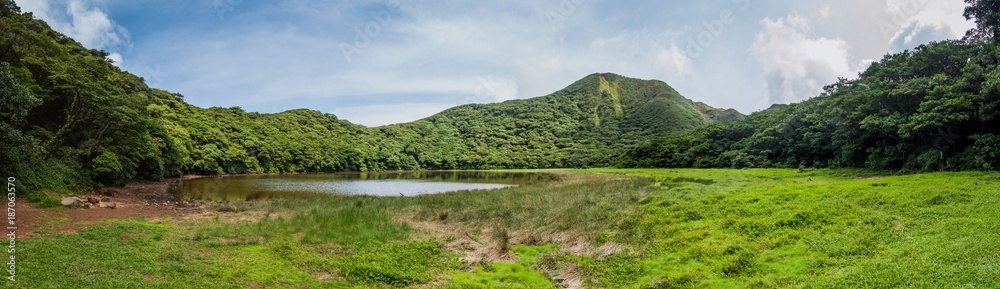 Fototapeta premium Lake in a crater of Maderas volcano on Ometepe island, Nicaragua