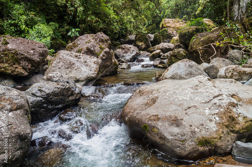 Rapids of Rio Hornito river in Panama