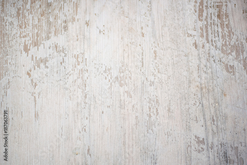 White rough wooden surface. Rustic Bacground. 