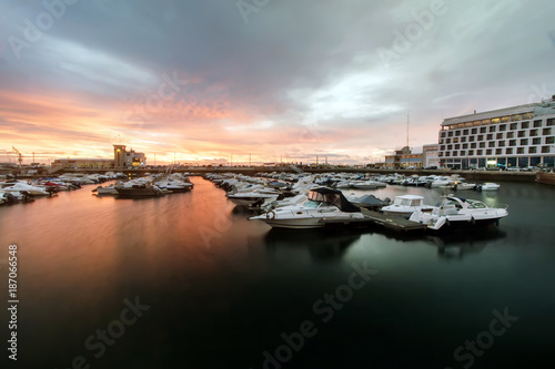 Marina with recreational boats