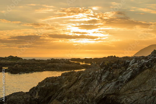 Sunset Rocky Beach 