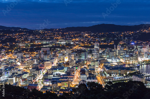 Wellington New Zealand City At Night  © Joshua Daniels