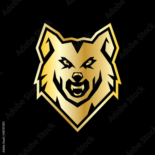 Fototapeta Naklejka Na Ścianę i Meble -  wolf vector logo
