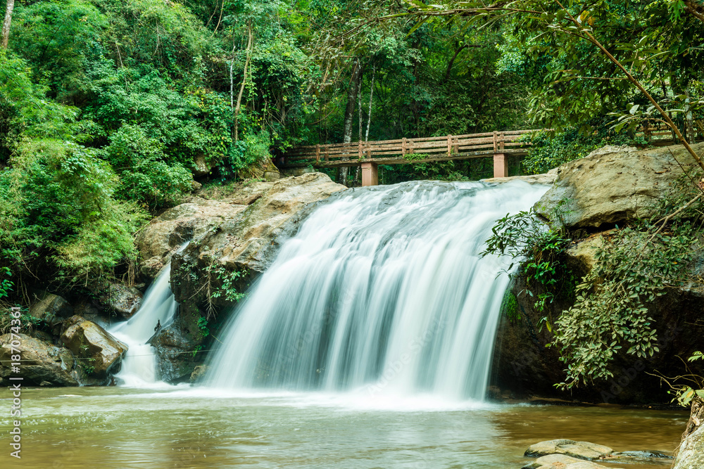 Beautiful Mae Sa waterfall at Chiang Mai ,Thailand