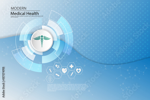 vector abstract background medical health care concept template design