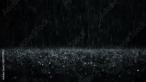 Rain on black background