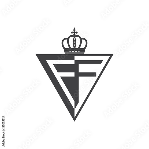 initial two letter half logo triangle black © khuluk