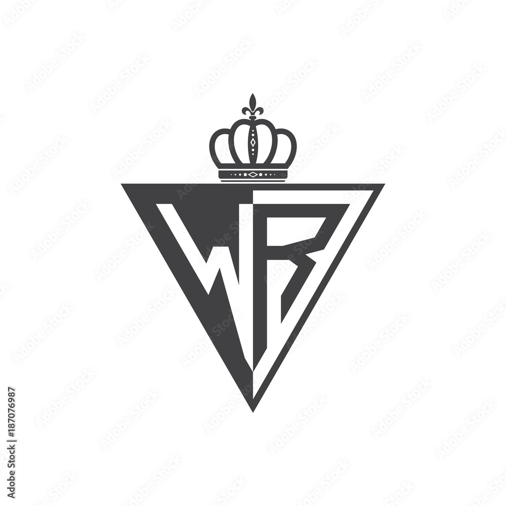 Fototapeta premium initial two letter half logo triangle black