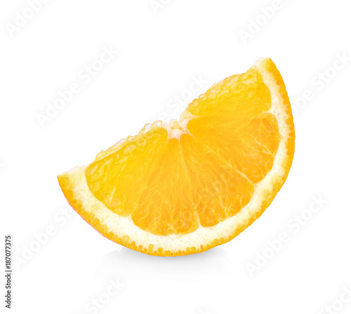 Fresh orange fruit isolated on white background
