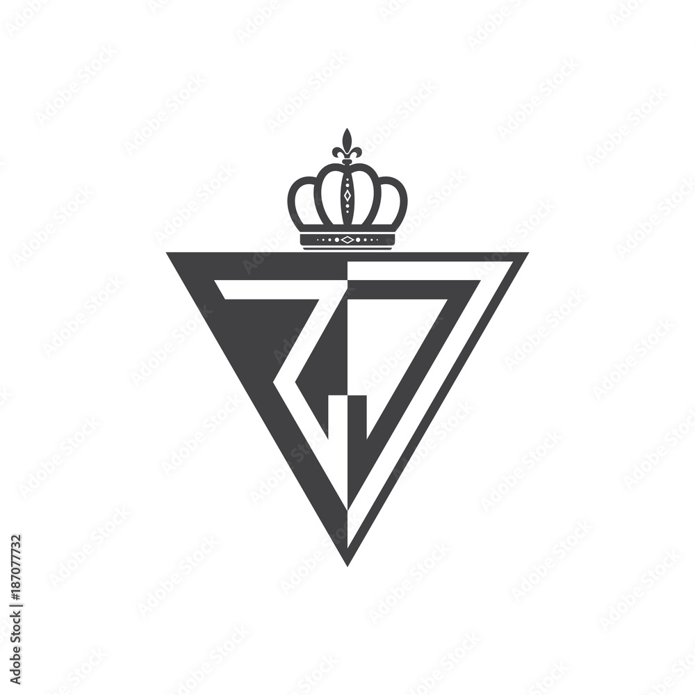 initial two letter half logo triangle black initial two letter half logo triangle black