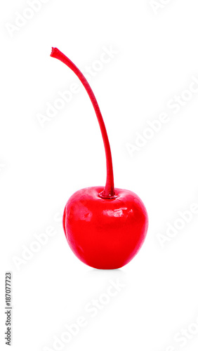 cherry on white background photo