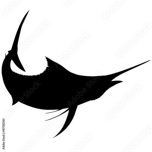 Marlin Silhouette Vector Graphics