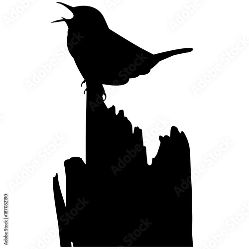 Meadowlark Silhouette Vector Graphics