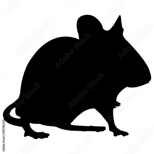 Mouse Silhouette Vector Graphics