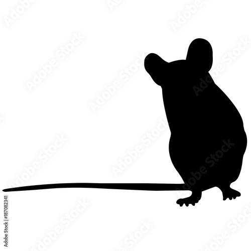 Mouse Silhouette Vector Graphics