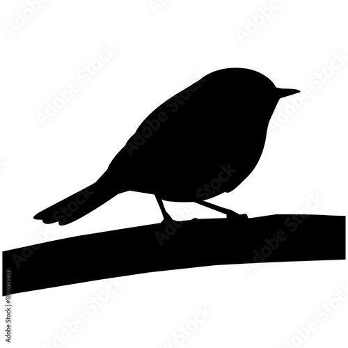 Warbler Silhouette Vector Graphics