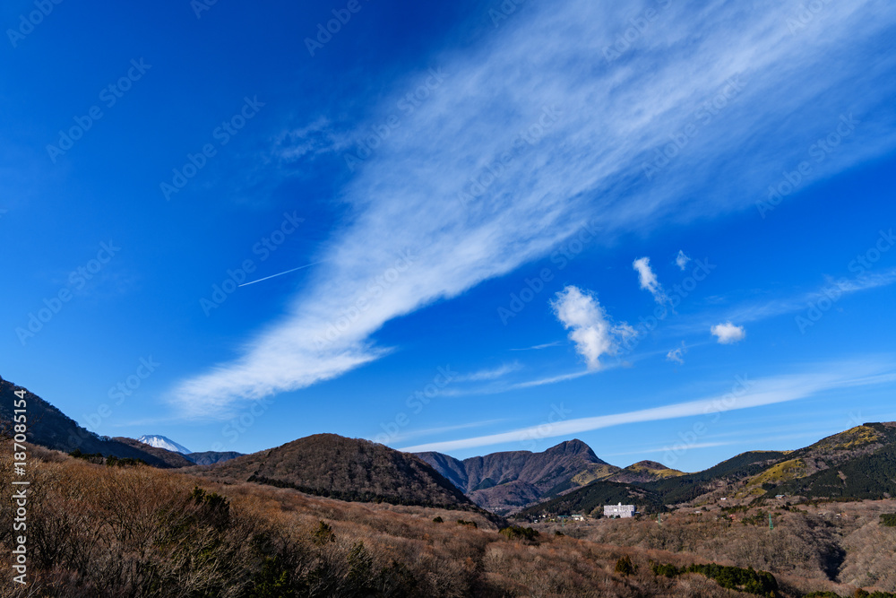Mount Hakone Landscape in Hakone, Japan. 
