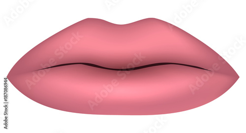 Lips illustration isolated on a white background