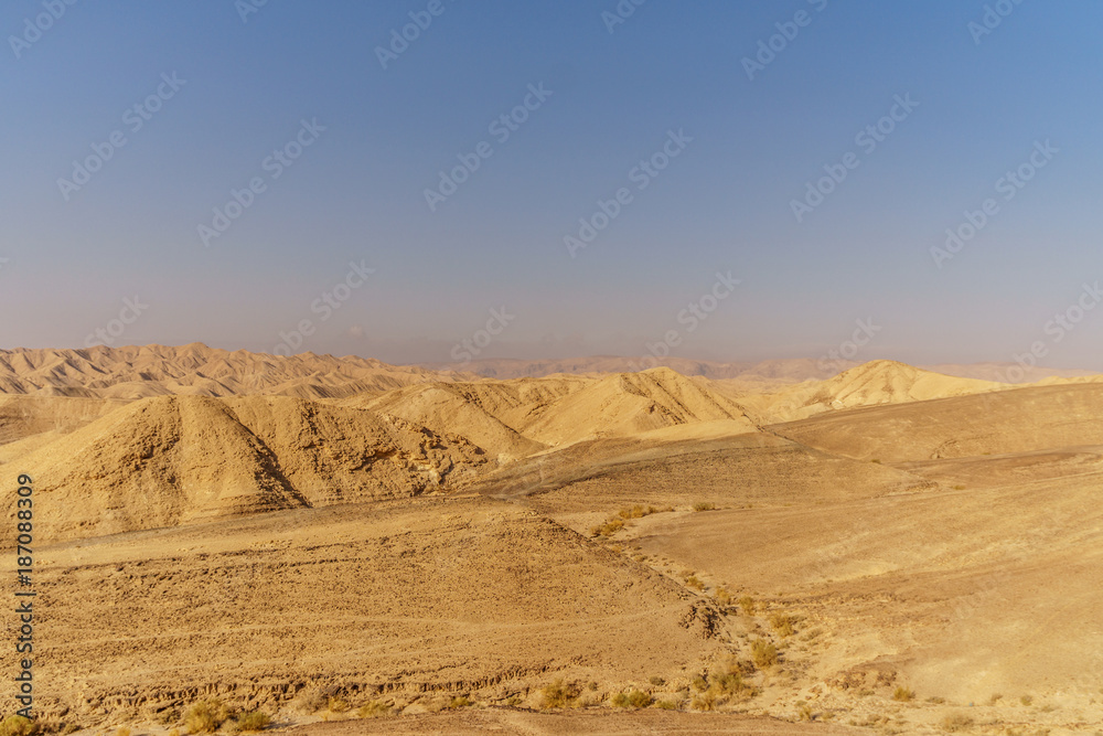 Beautiful nature desert in dry judean picturesque wilderness. Outdoor scenic landscape Beautiful nature desert in dry judean picturesque wilderness. Outdoor scenic landscape