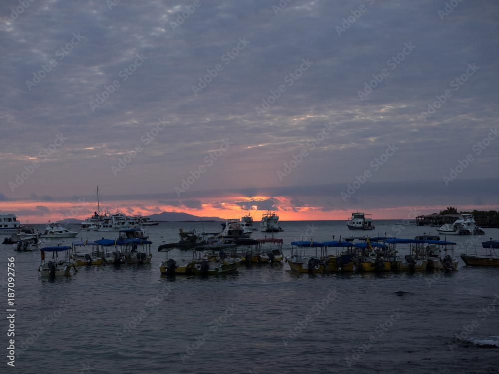 sunset, on the coast of Isabel Island, Galapagos, Ecuador sunset, on the coast of Isabel Island, Galapagos, Ecuador