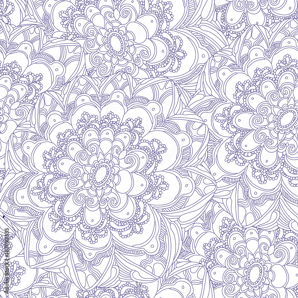 Seamless abstract floral pattern. Vector background Seamless abstract floral pattern. Vector background