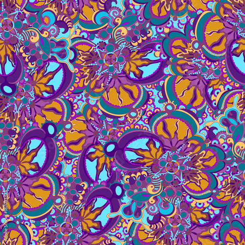 Seamless abstract floral pattern. Vector background