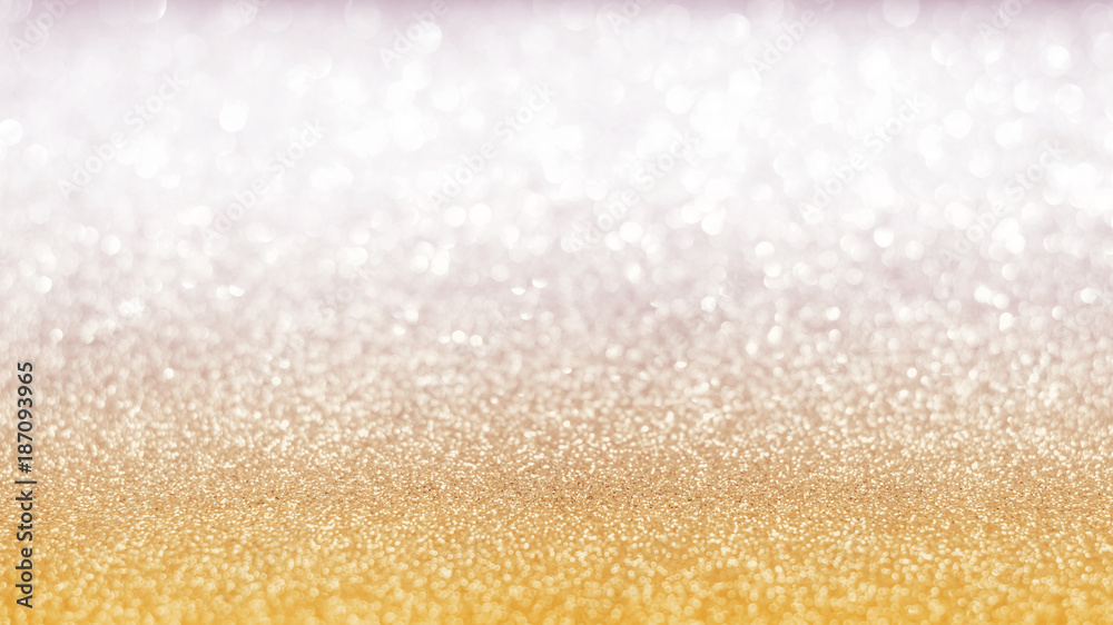 Gold silver blur glitter bokeh background with blurry white sparkling light  of metallic texture shimmering backdrop for holiday decoration Stock Photo  | Adobe Stock