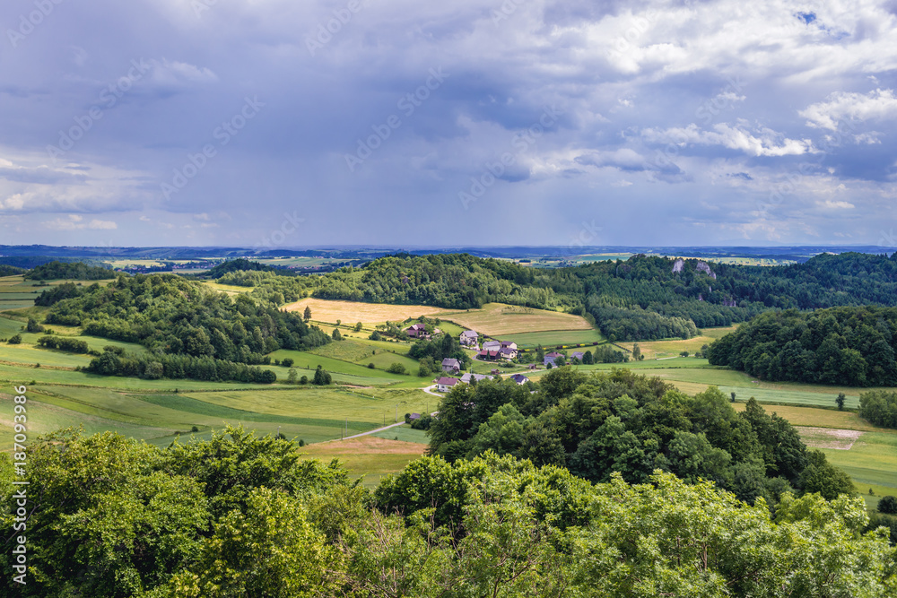 Countryside around ruins of Smolen Castle in Smolen village in Silesia Region, Poland Countryside around ruins of Smolen Castle in Smolen village in Silesia Region, Poland