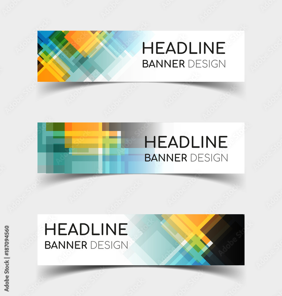 Naklejka premium Horizontal Banner set 6