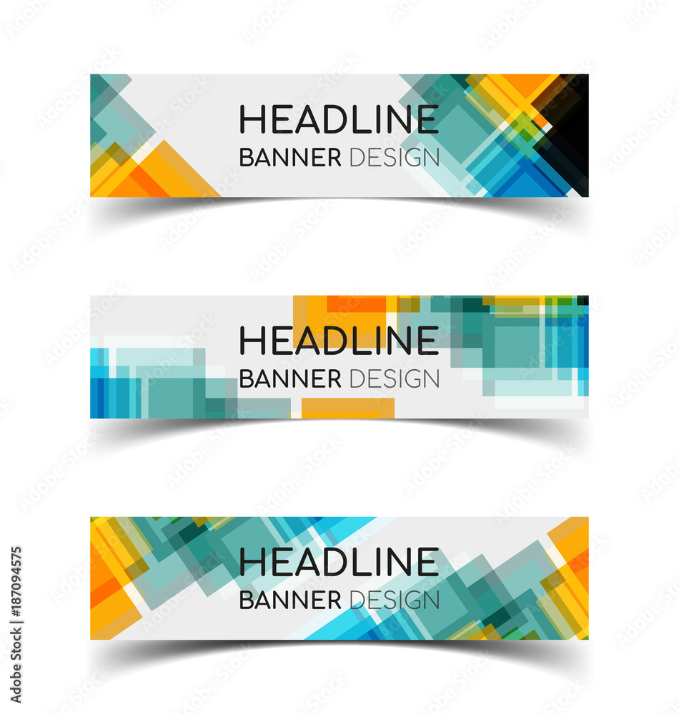 Naklejka premium Horizontal Banner set 7