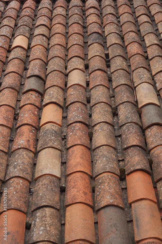 Tiled roof closeup